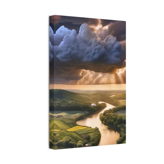 Stormy Driftless Evening Canvas Stretched, 0.75"