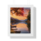 Lake Veiws Framed Vertical Poster