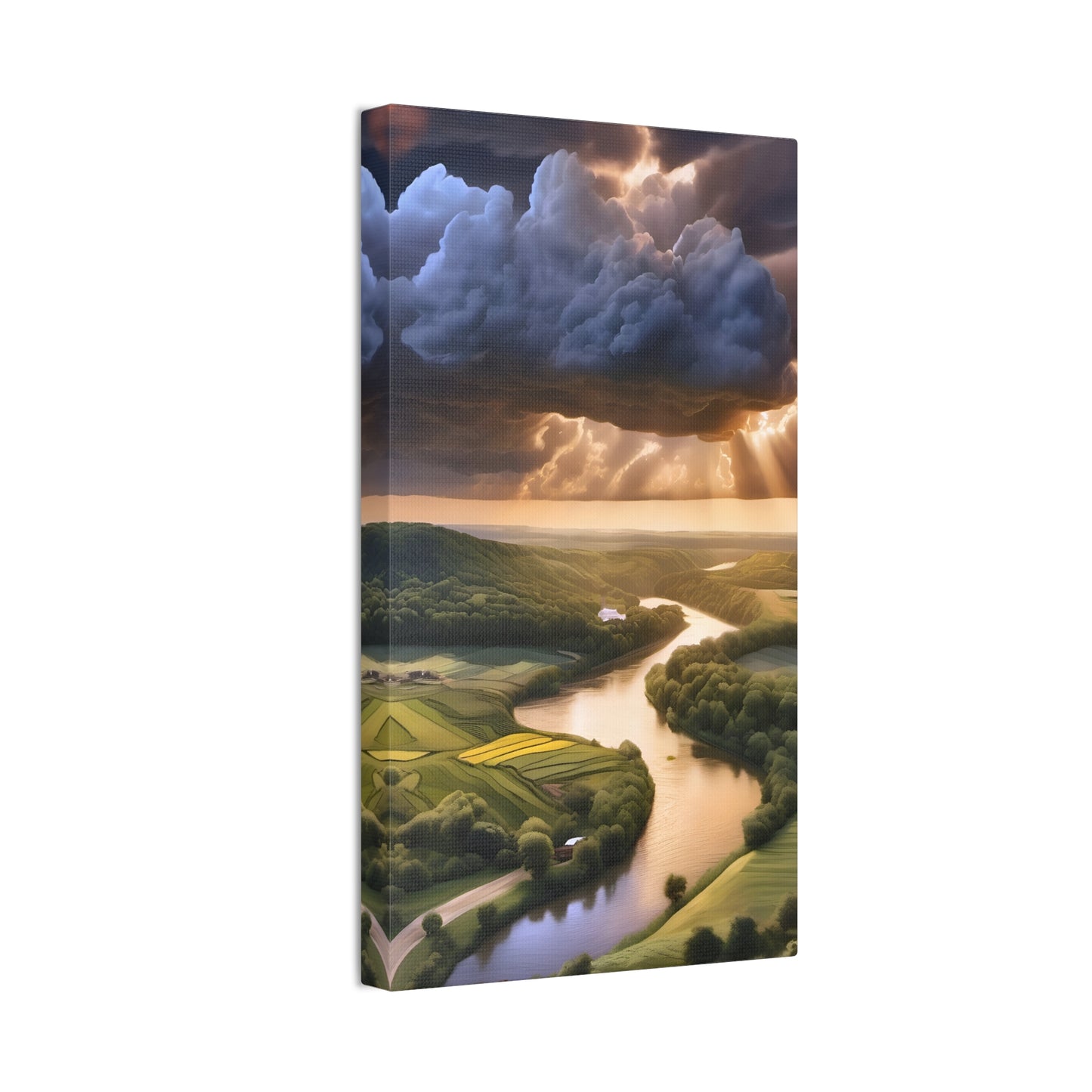 Stormy Driftless Evening Canvas Stretched, 0.75"