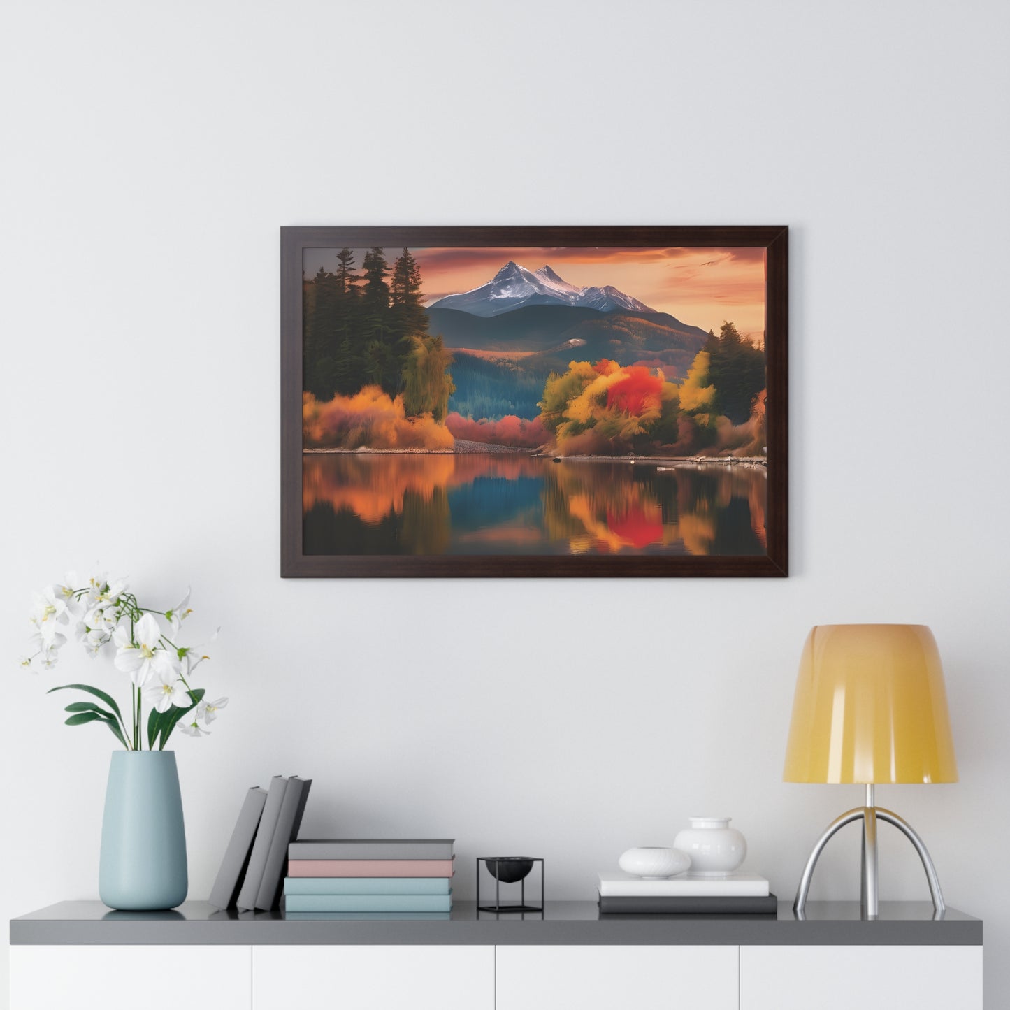 Scenic mountain view Framed Horizontal Poster