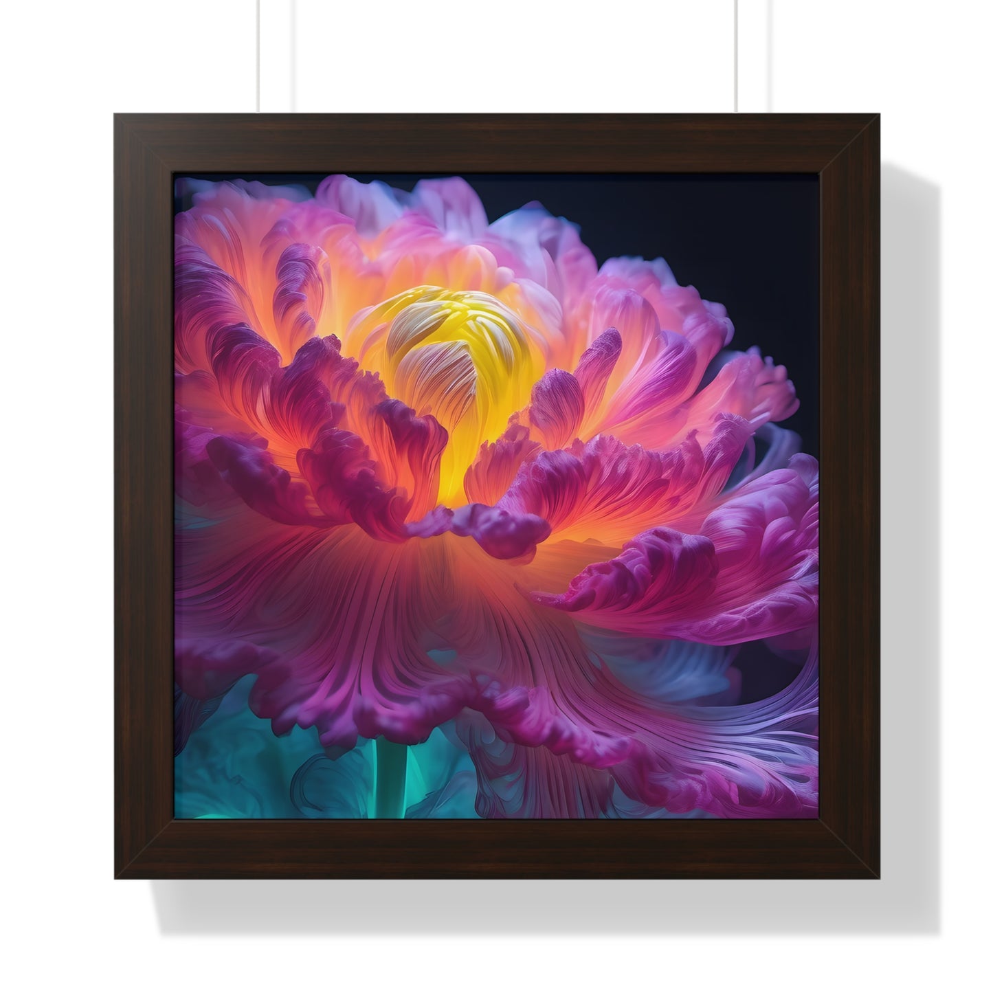 Smokey Peony Framed Vertical Poster