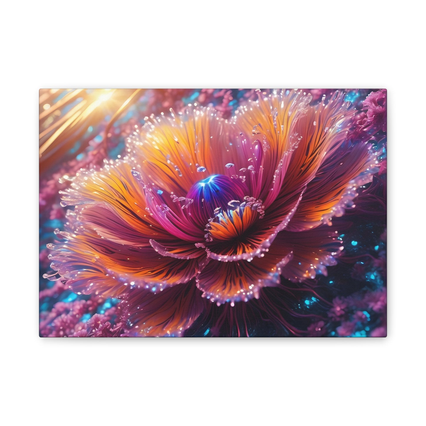 Fiber optic flower 3 Canvas Stretched, 0.75"