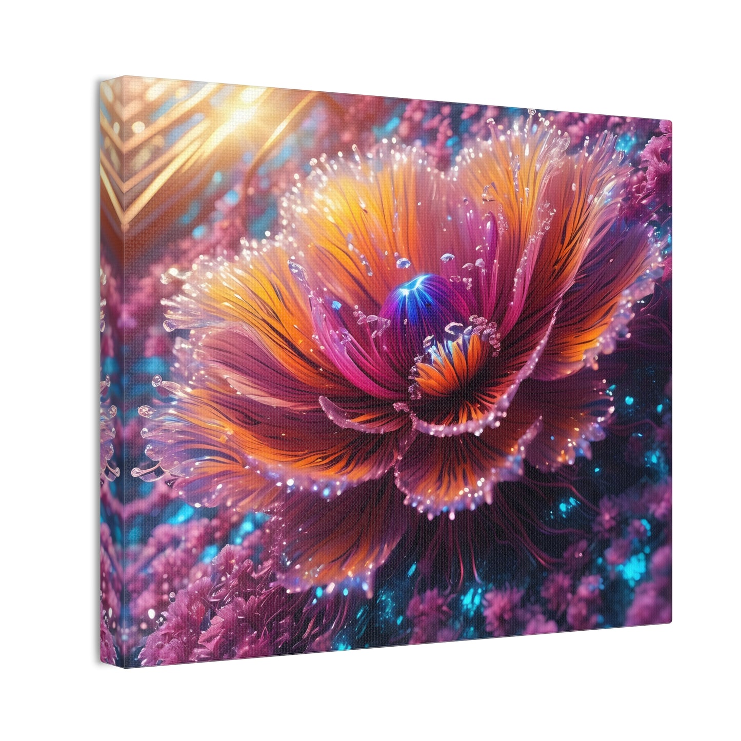 Fiber optic flower 3 Canvas Stretched, 0.75"