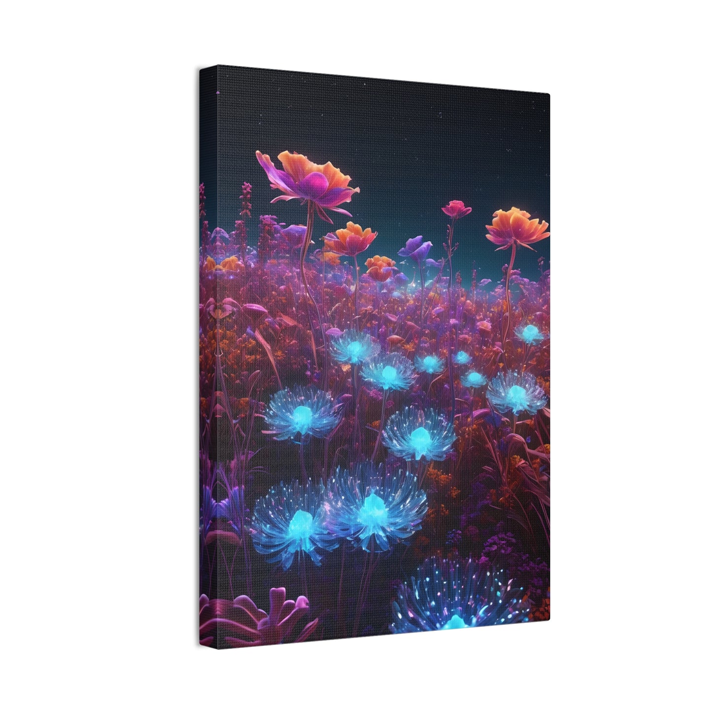 Bioluminescent night 2 canvas Stretched, 0.75"