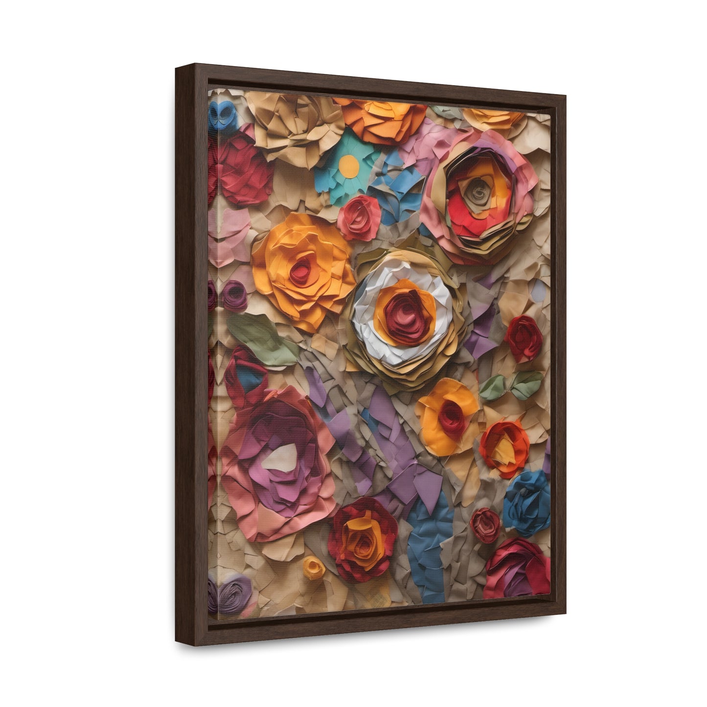 Paper Flowers Gallery Canvas Wraps, Vertical Frame