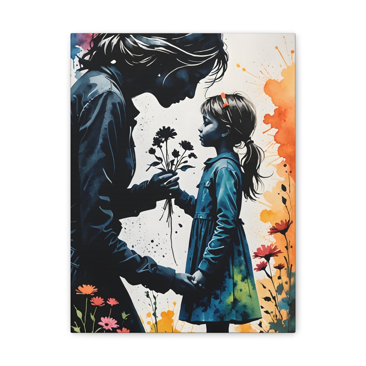 Stop and smell the flowers M&D1 Canvas Stretched, 0.75"