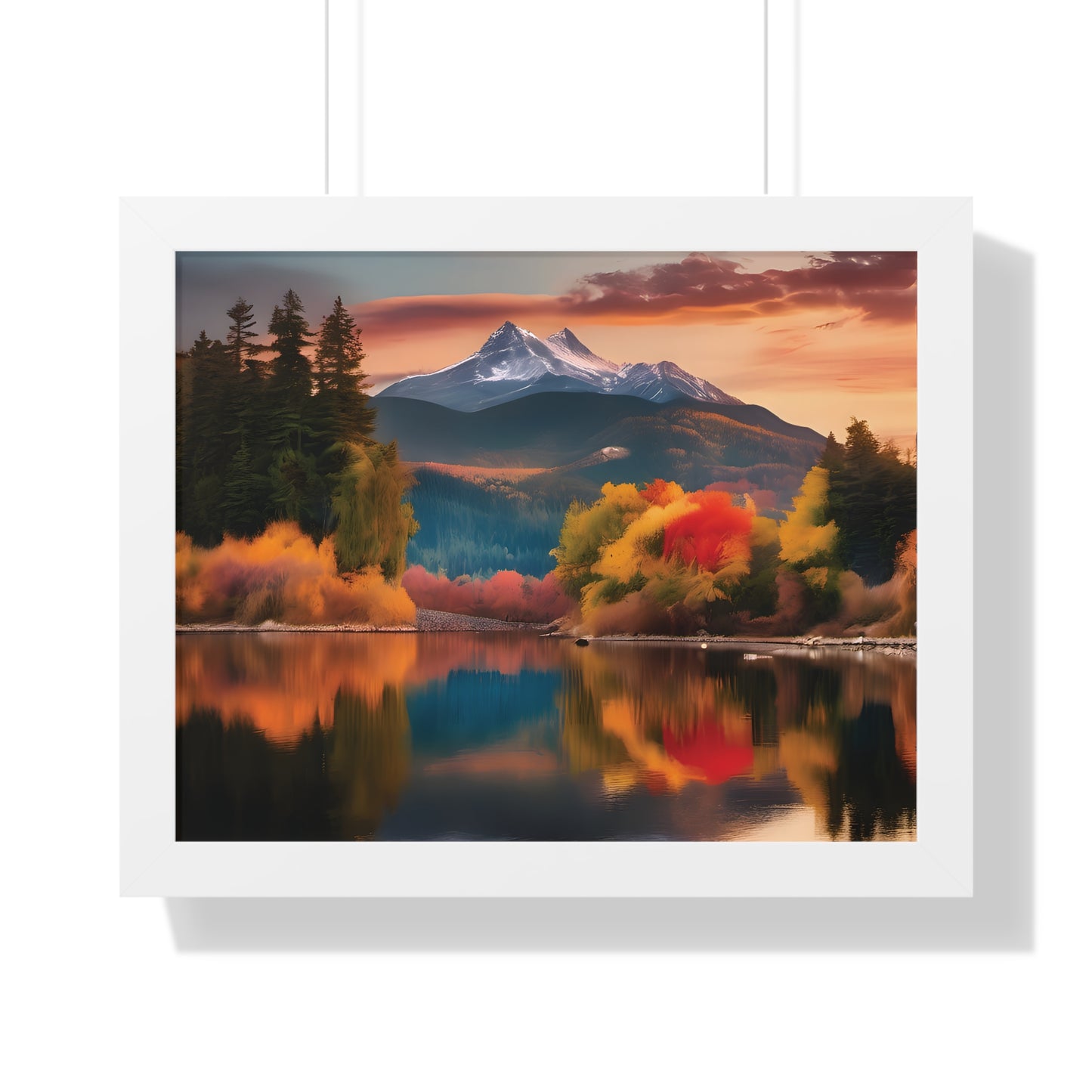 Scenic mountain view Framed Horizontal Poster