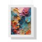 Paper flower pastel 1 Framed Vertical Poster