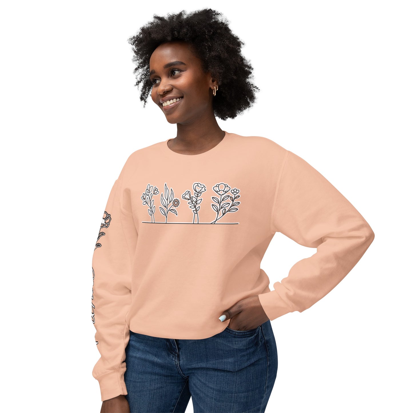 Wildflower Mama Unisex Lightweight Crewneck Sweatshirt