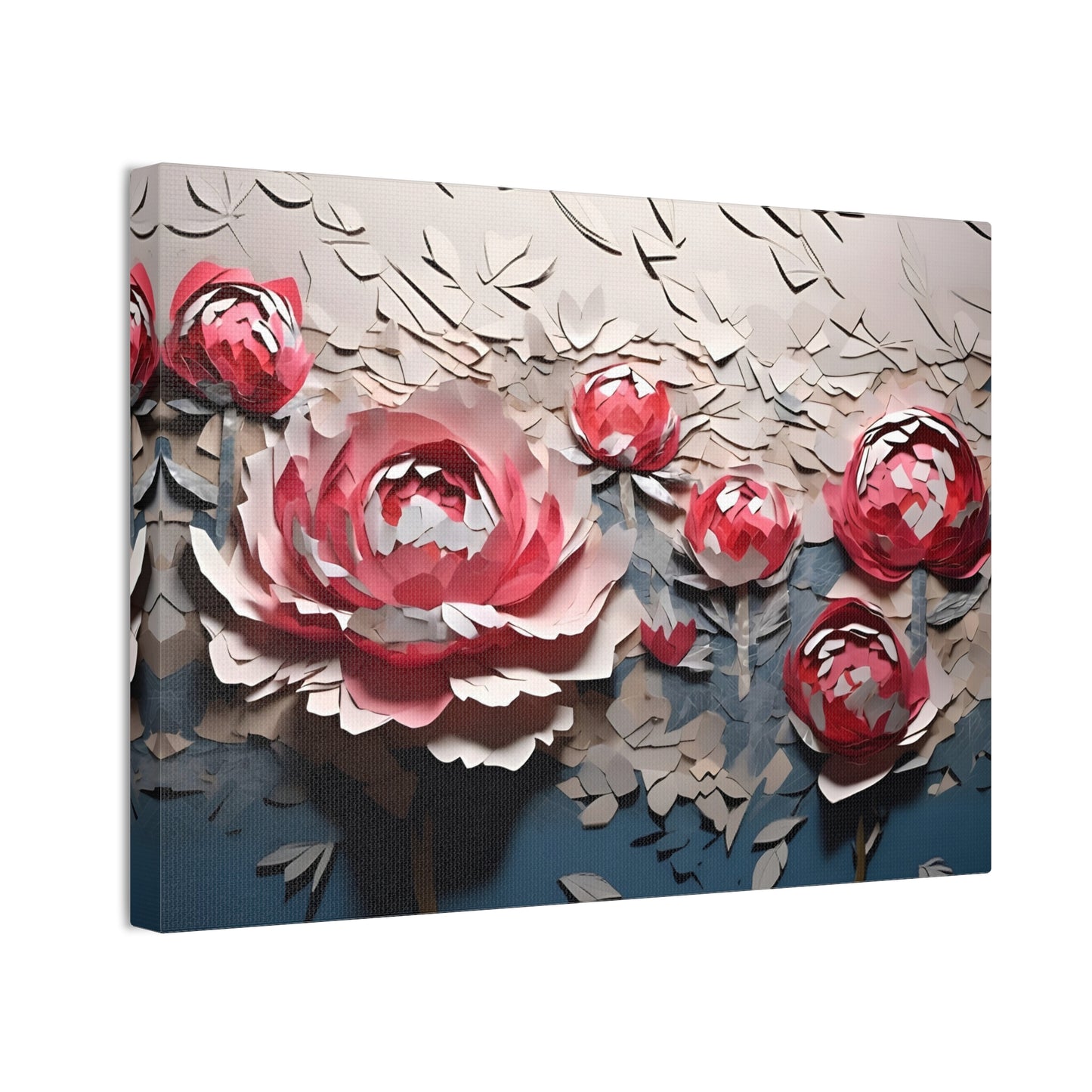 Paper Peony Canvas Stretched, 0.75"