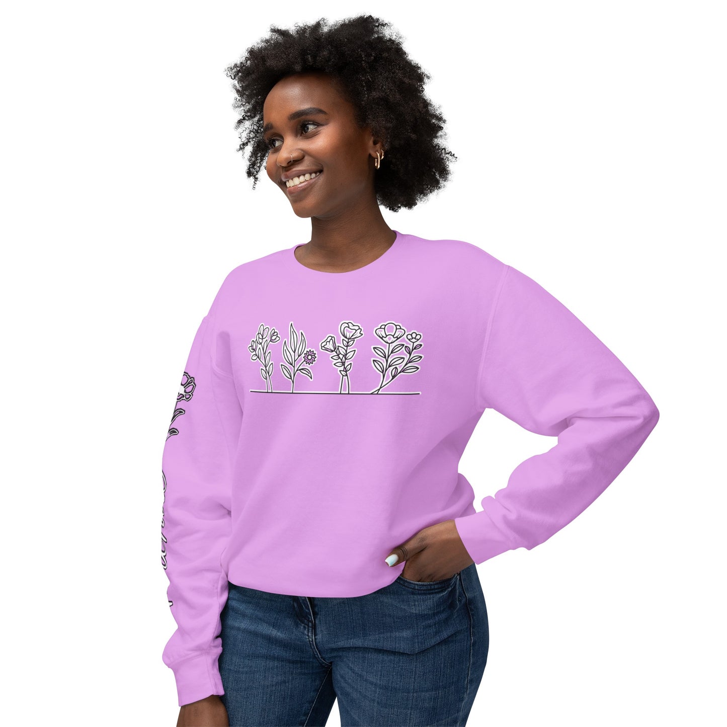 Wildflower Mama Unisex Lightweight Crewneck Sweatshirt