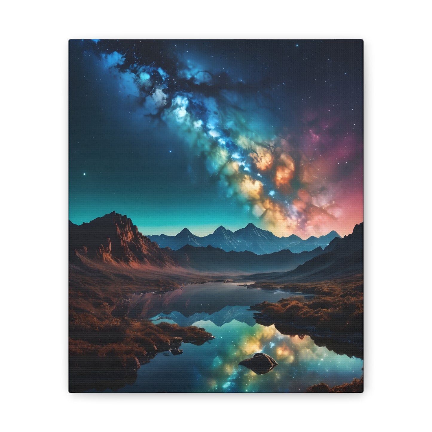 A milky wave scenic night Canvas Stretched, 0.75"