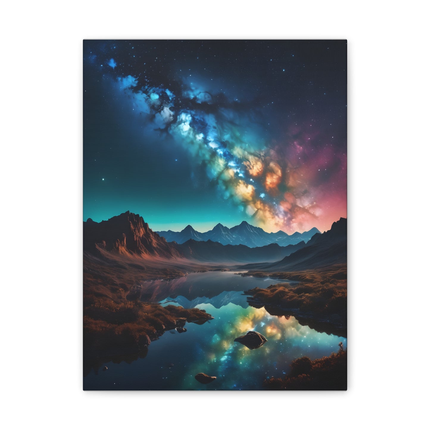 A milky wave scenic night Canvas Stretched, 0.75"