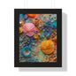 Paper pastel flowers 3 Framed Vertical Poster