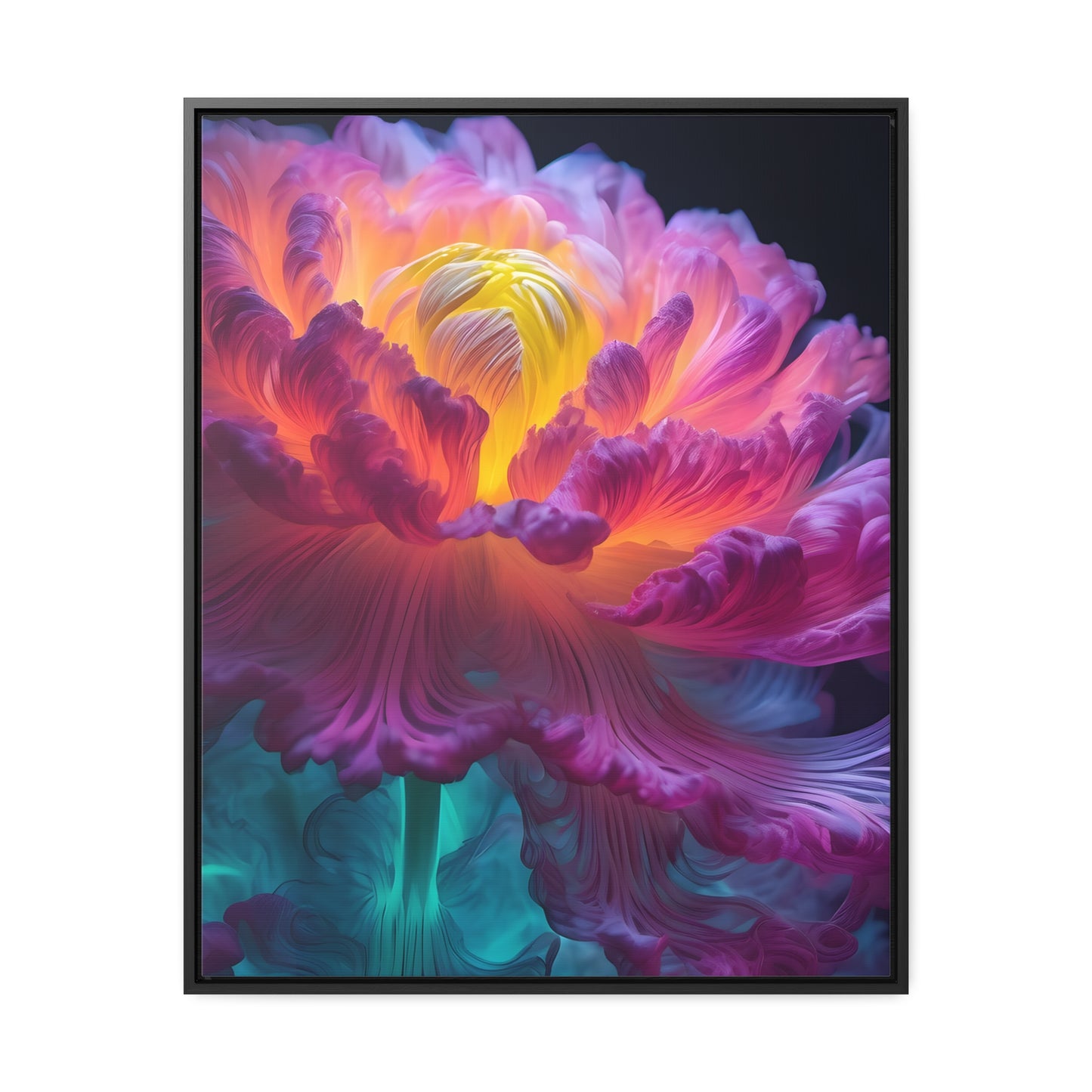 Smoke Peony Gallery Canvas Wraps, Vertical Frame