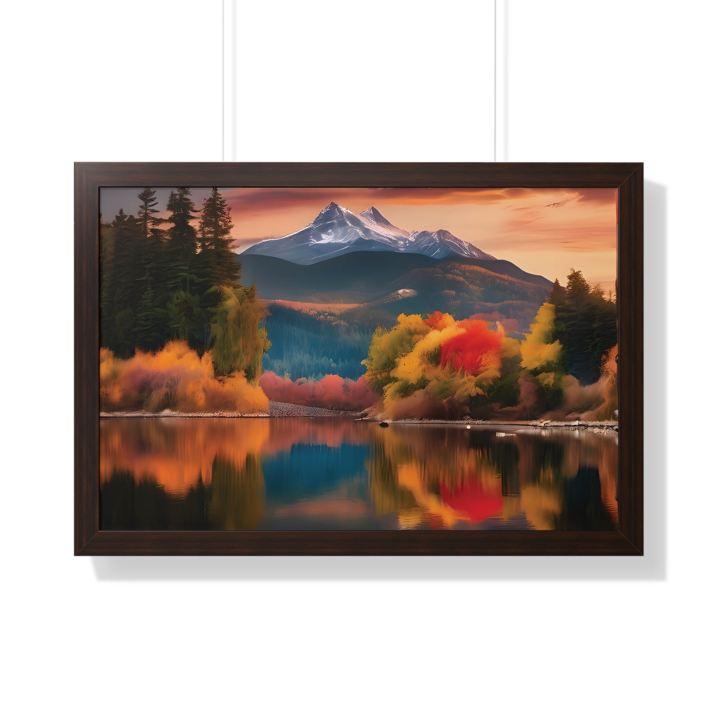 Scenic mountain view Framed Horizontal Poster