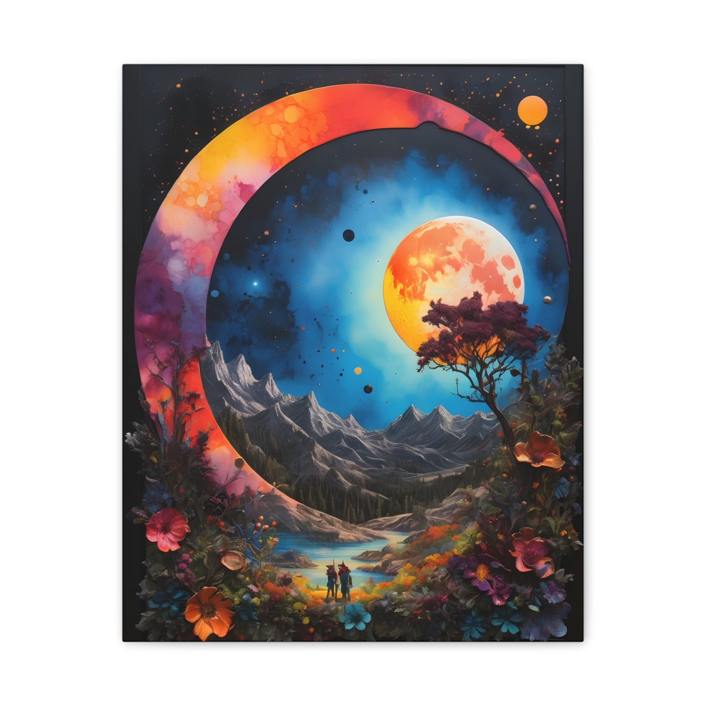 A painted surreal night Canvas Stretched, 0.75"