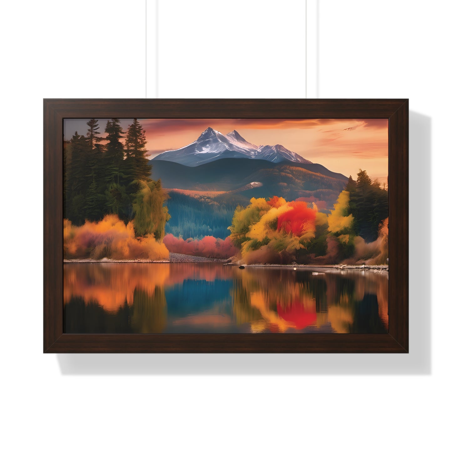 Scenic mountain view Framed Horizontal Poster