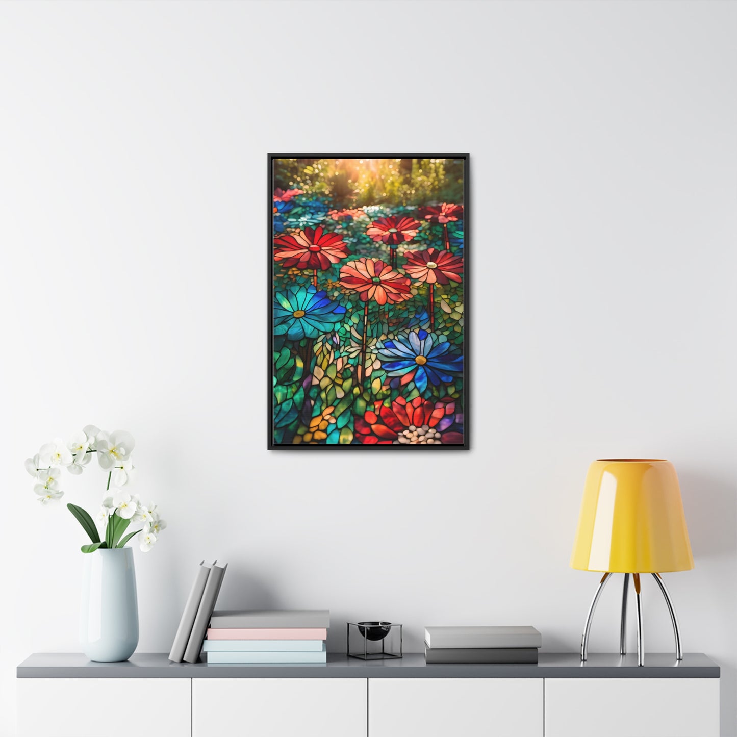 Stained glass garden Gallery Canvas Wraps, Vertical Frame