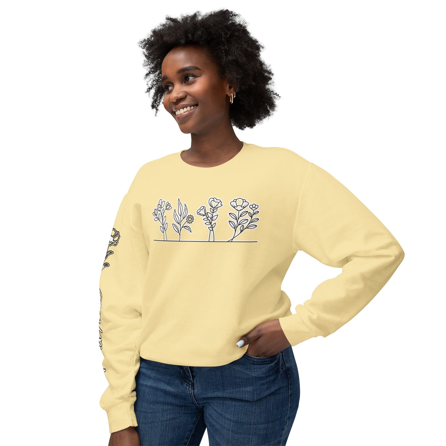 Wildflower Mama Unisex Lightweight Crewneck Sweatshirt