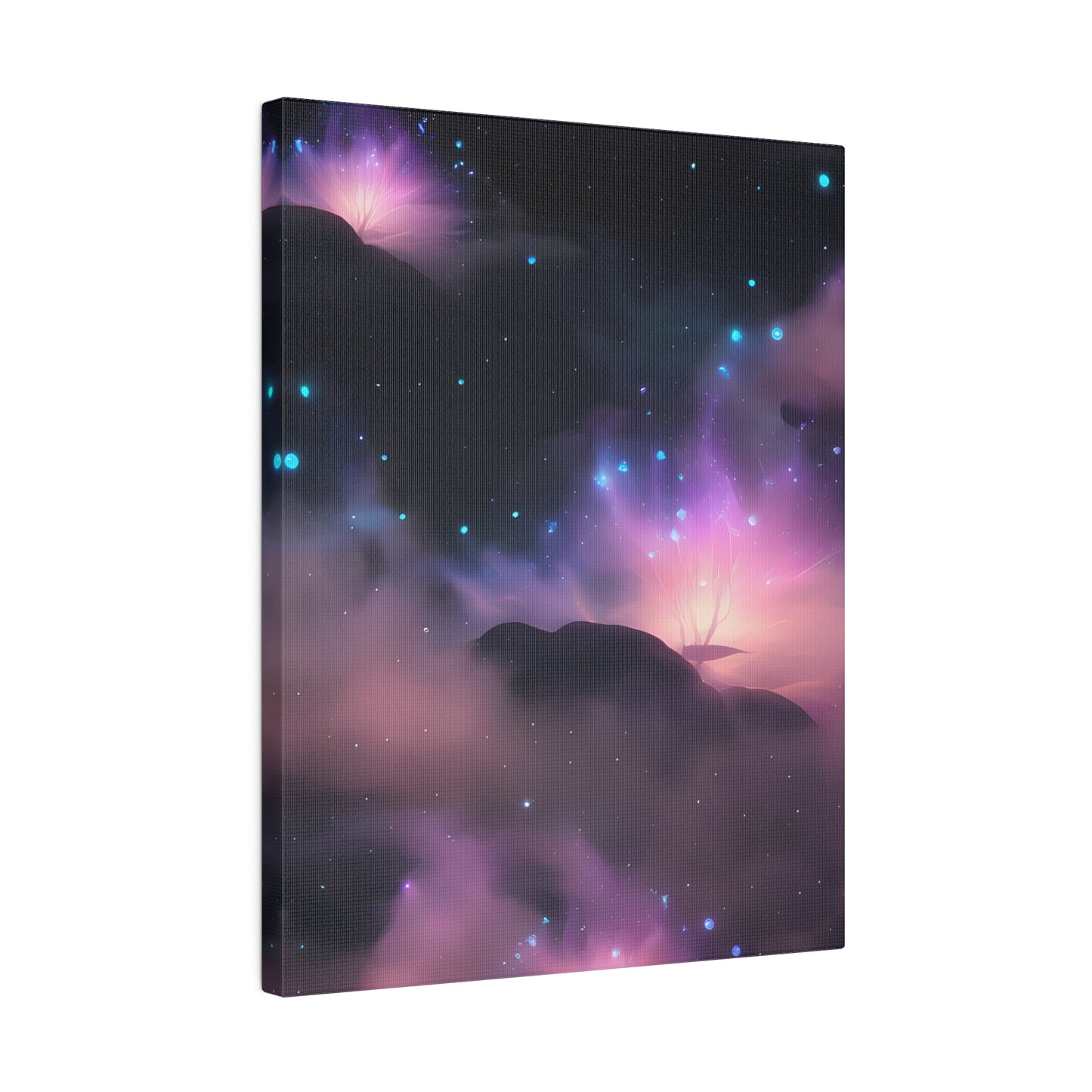Alcohol ink foggy night Matte Canvas, Stretched, 0.75"