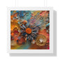 Paper pastel flowers 3 Framed Vertical Poster