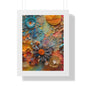 Paper pastel flowers 3 Framed Vertical Poster