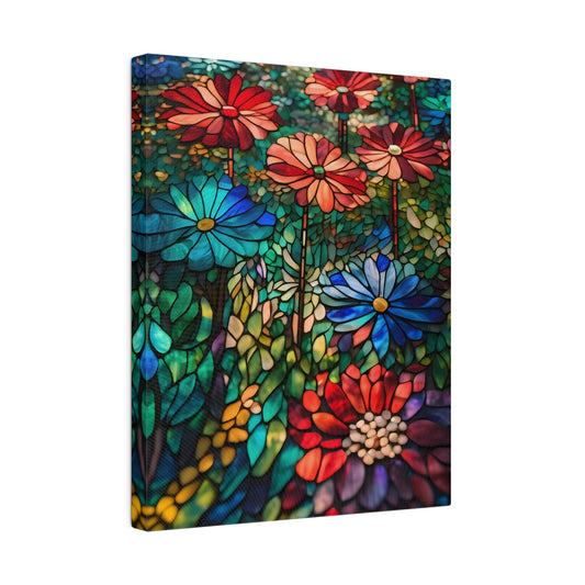 Stained glass garden Matte Canvas, Stretched, 0.75"