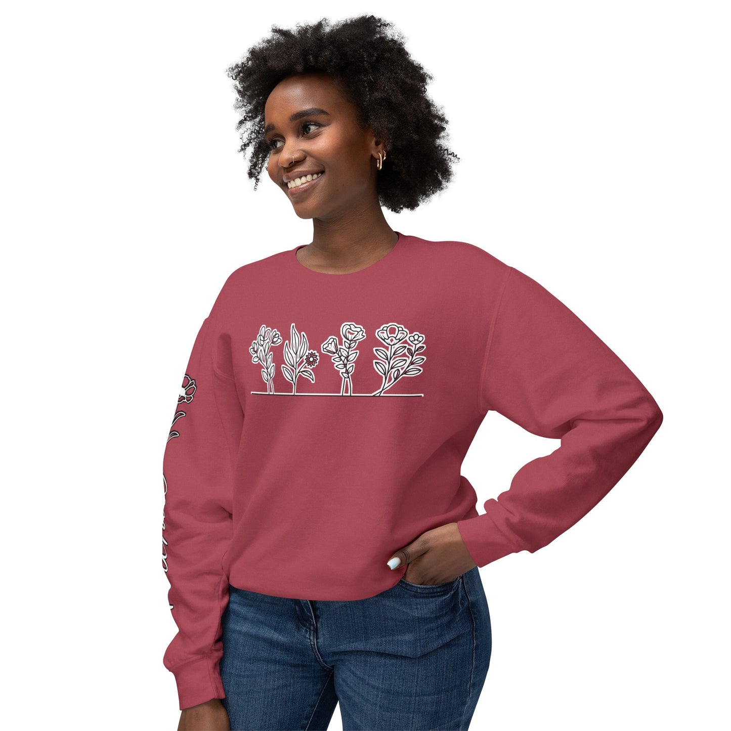 Wildflower Mama Unisex Lightweight Crewneck Sweatshirt