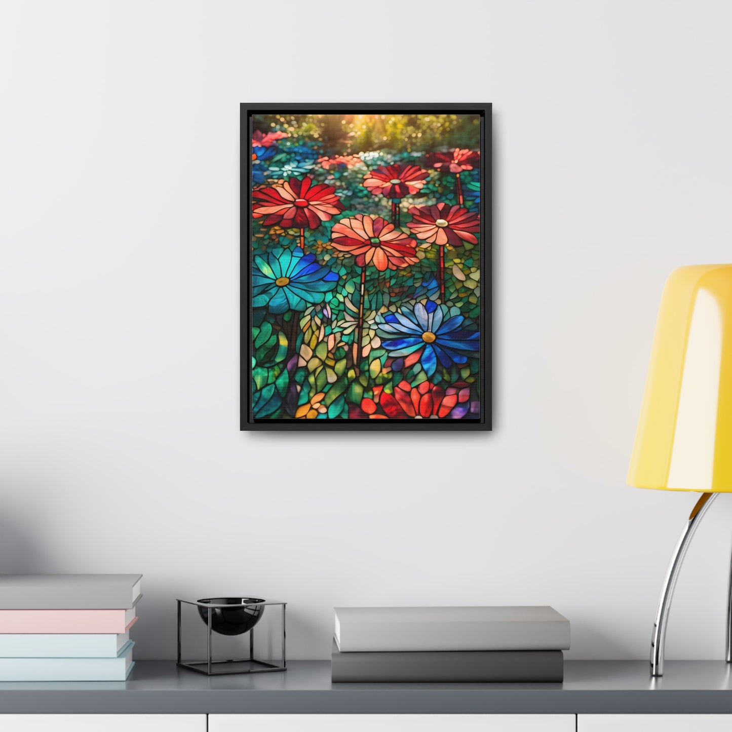 Stained glass garden Gallery Canvas Wraps, Vertical Frame