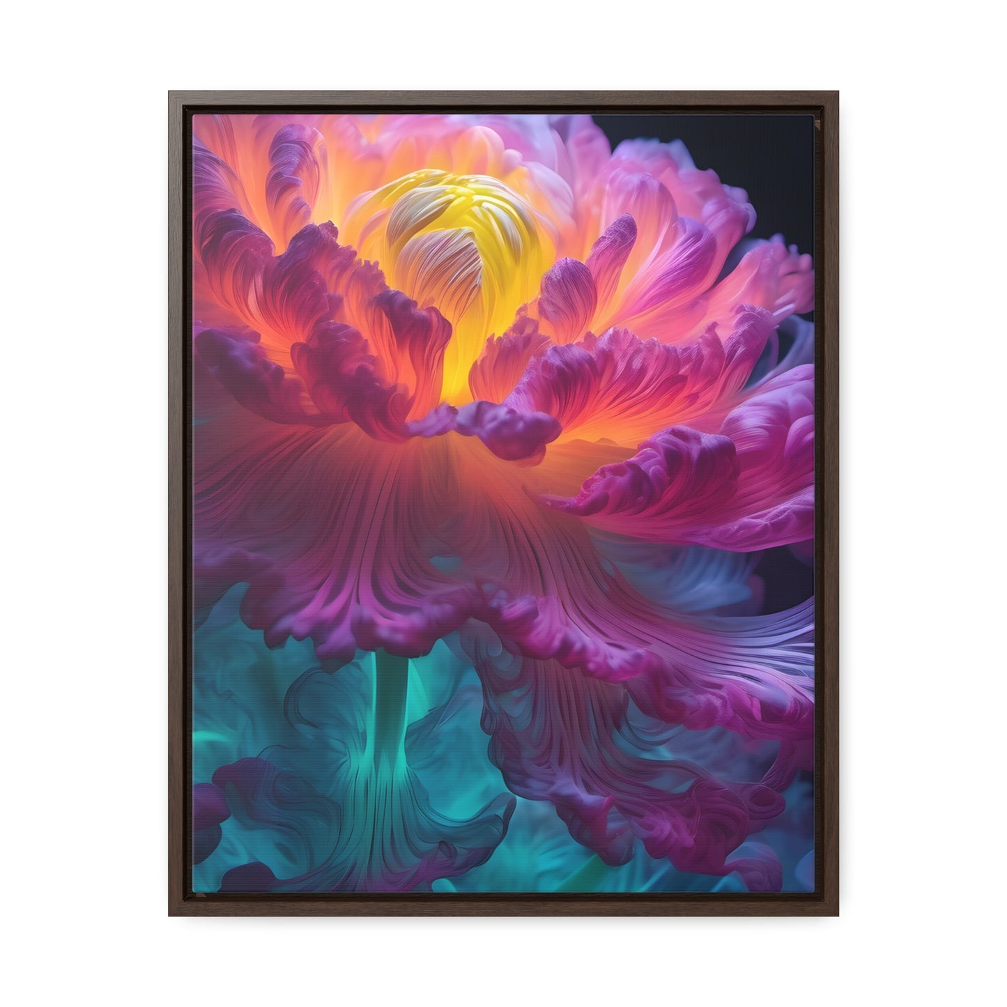 Smoke Peony Gallery Canvas Wraps, Vertical Frame