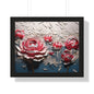 Paper peony framed poster