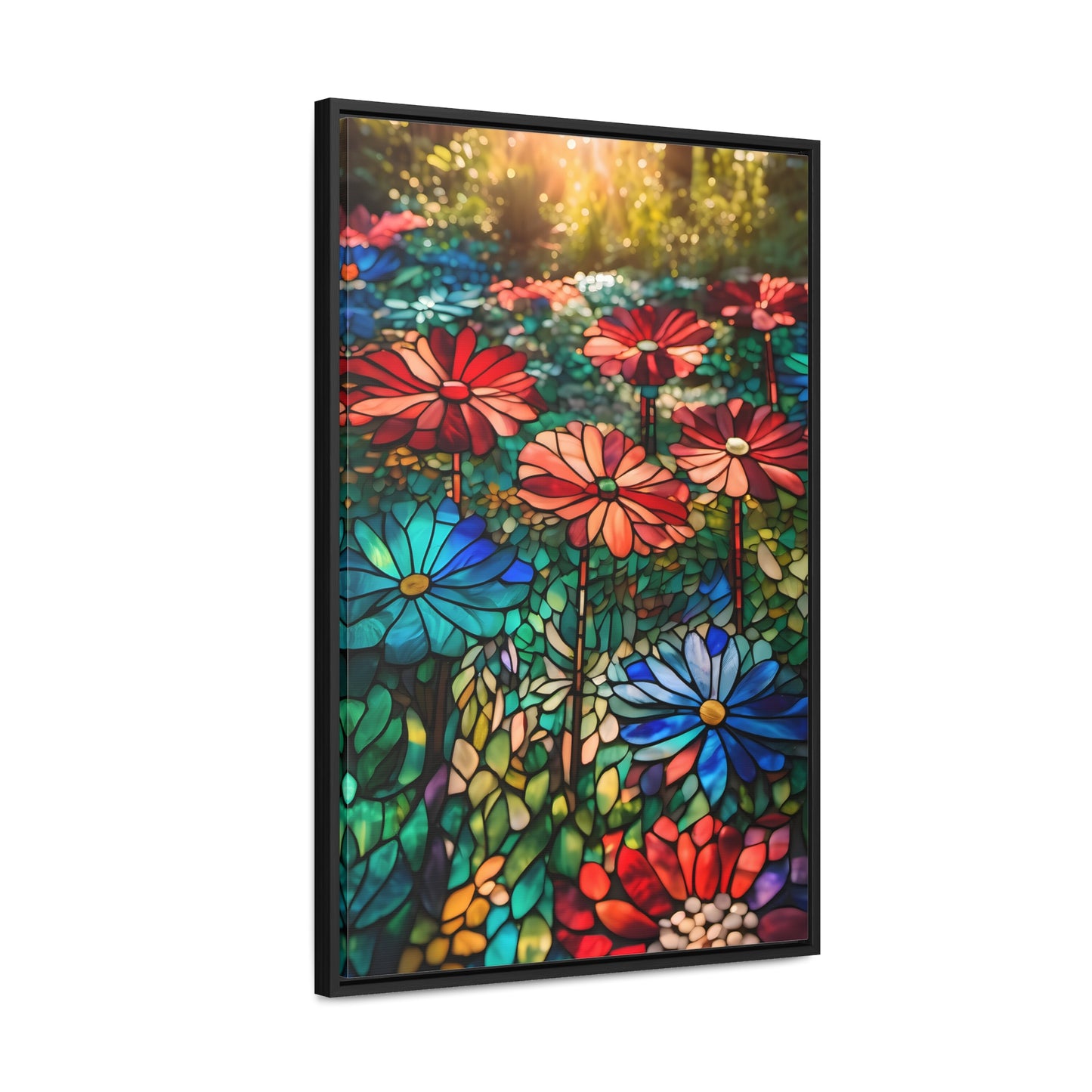 Stained glass garden Gallery Canvas Wraps, Vertical Frame