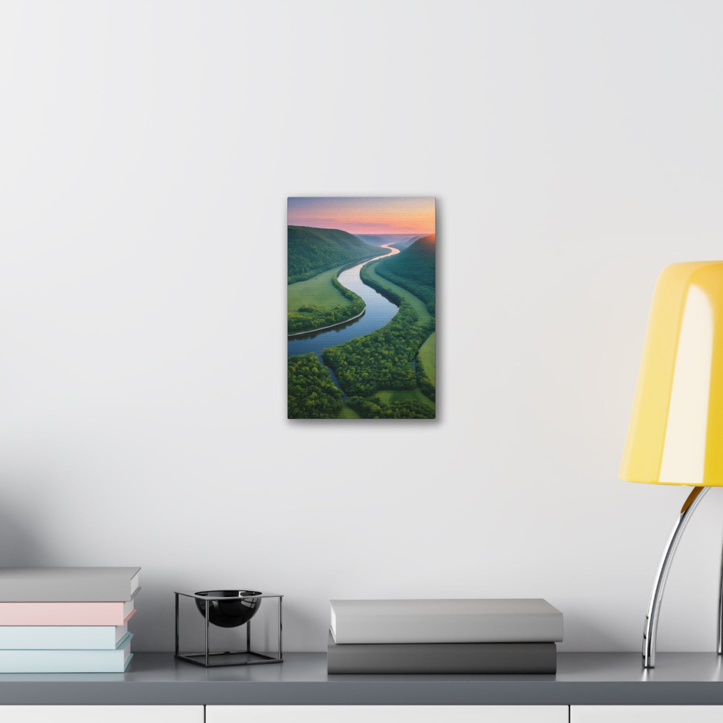 Mississippi River Valley Canvas Stretched, 0.75"