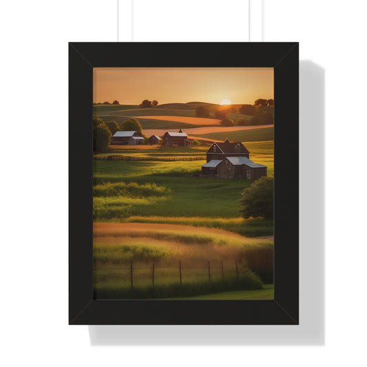 Farmhouse framed poster