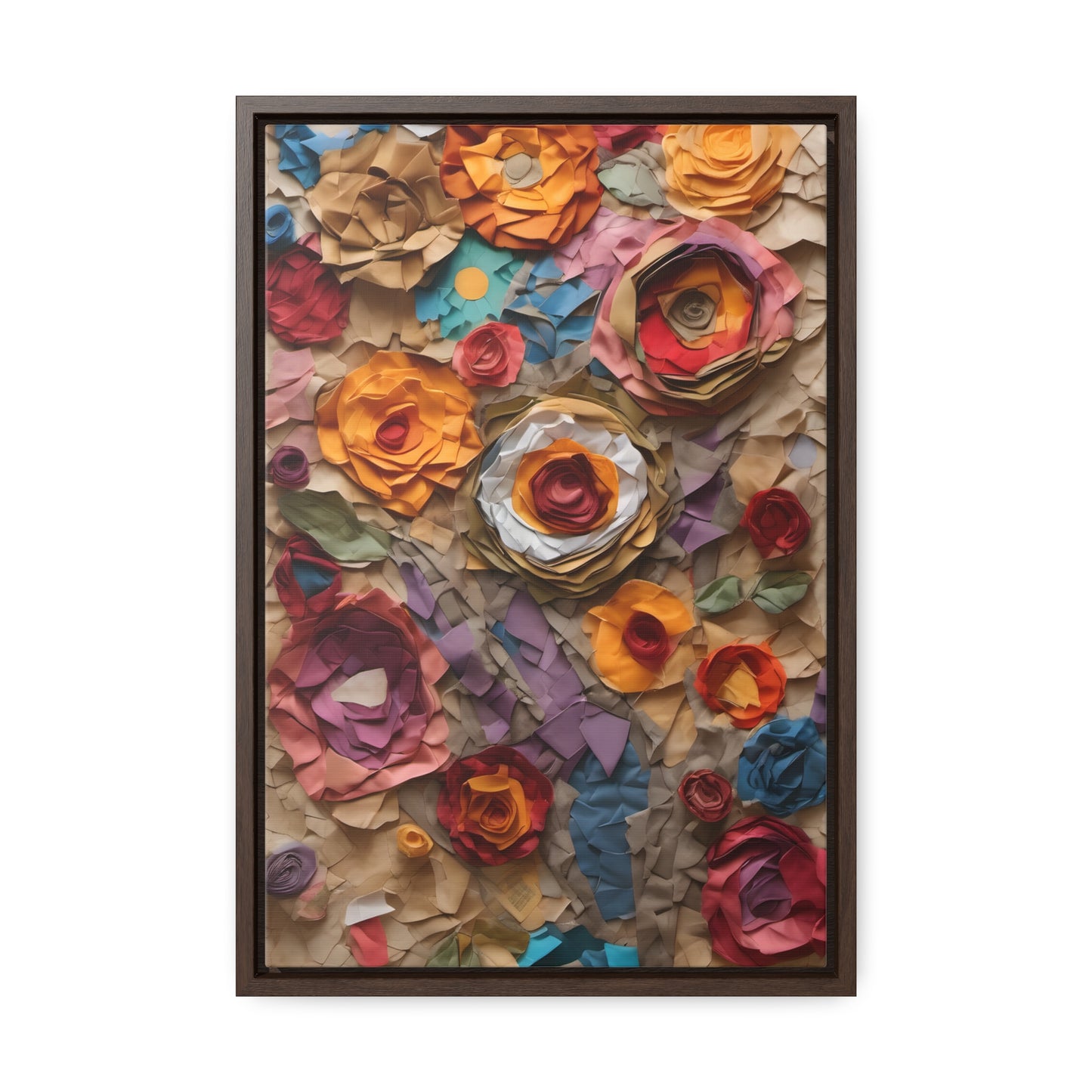 Paper Flowers Gallery Canvas Wraps, Vertical Frame