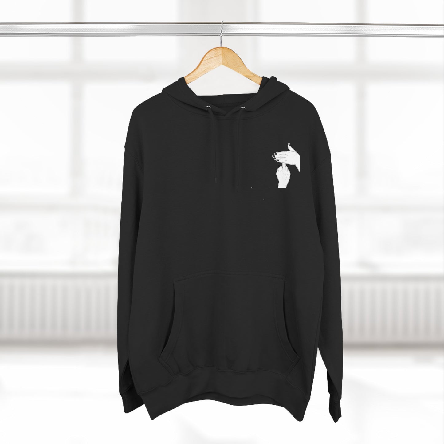 Too much Three-Panel Fleece Hoodie