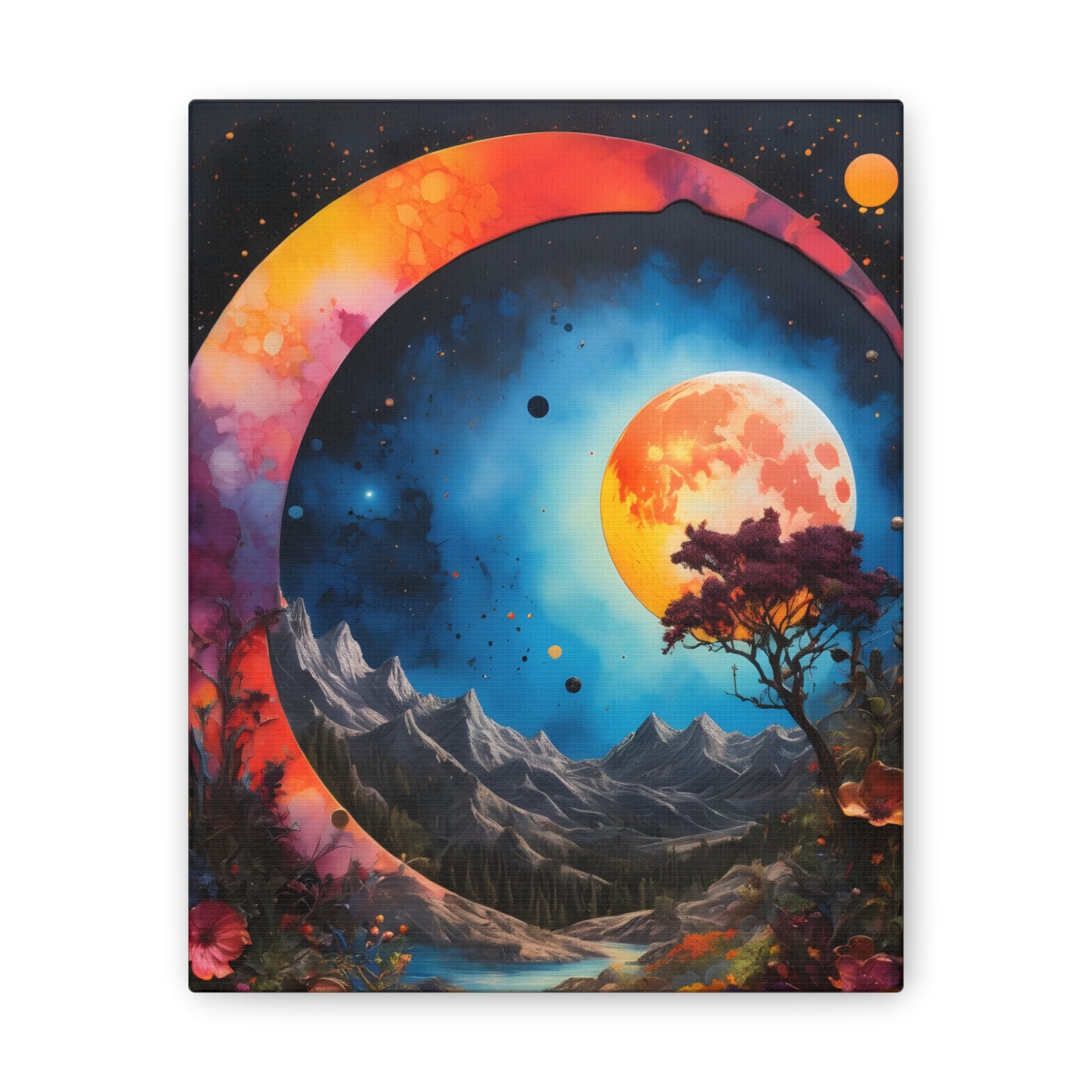 A painted surreal night Canvas Stretched, 0.75"