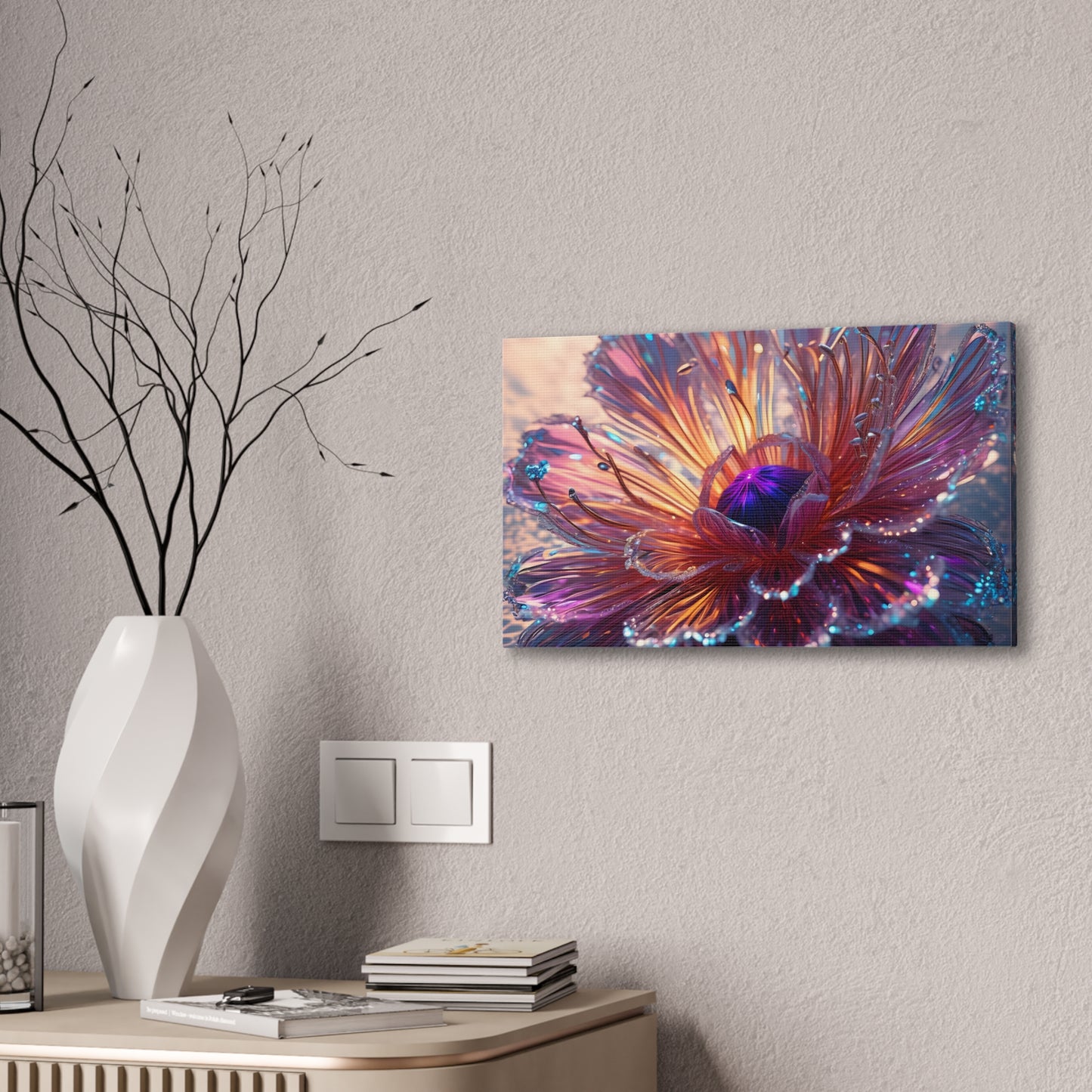 Fiber optic flower 2 Canvas Stretched, 0.75"