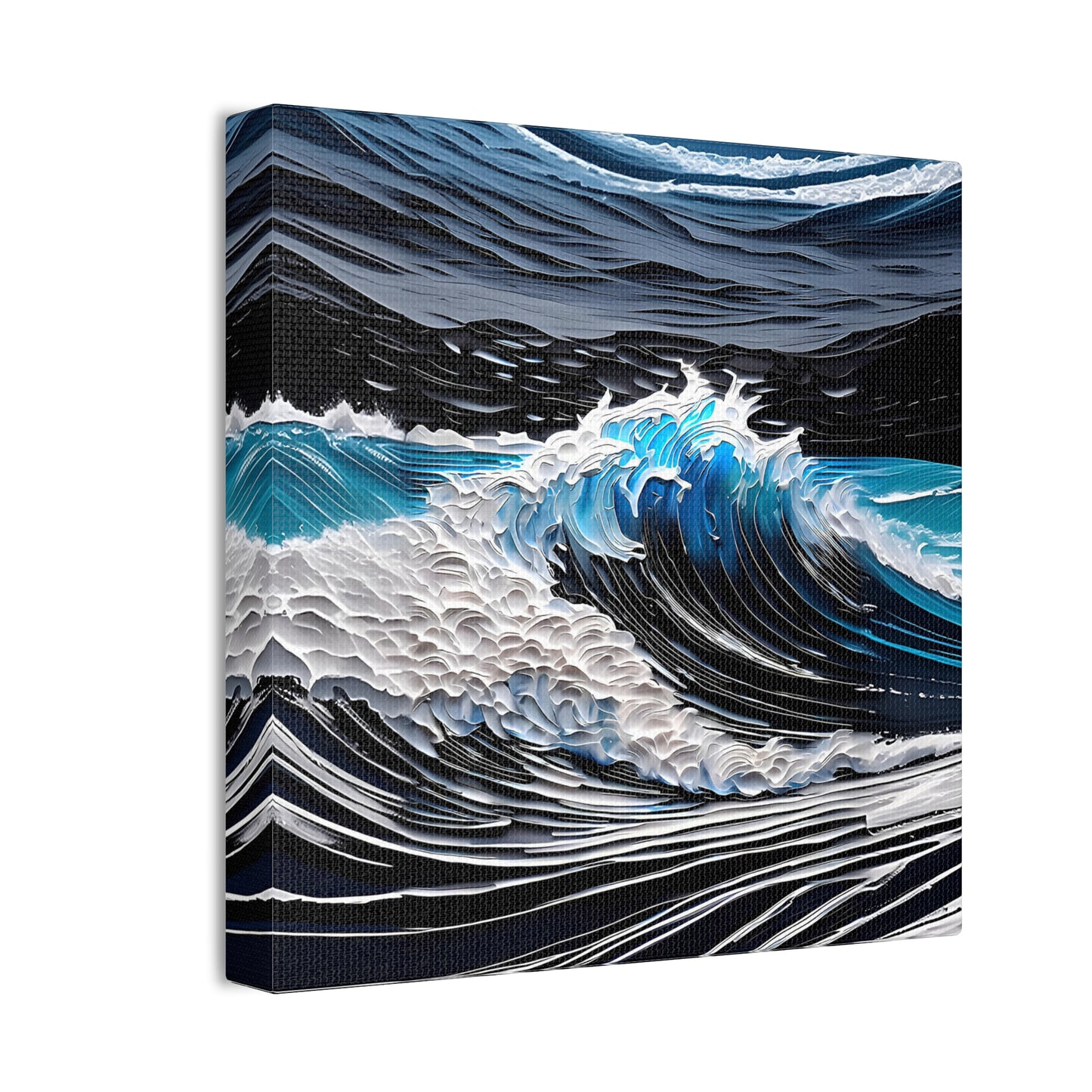 Textured Wave Canvas Stretched, 0.75"