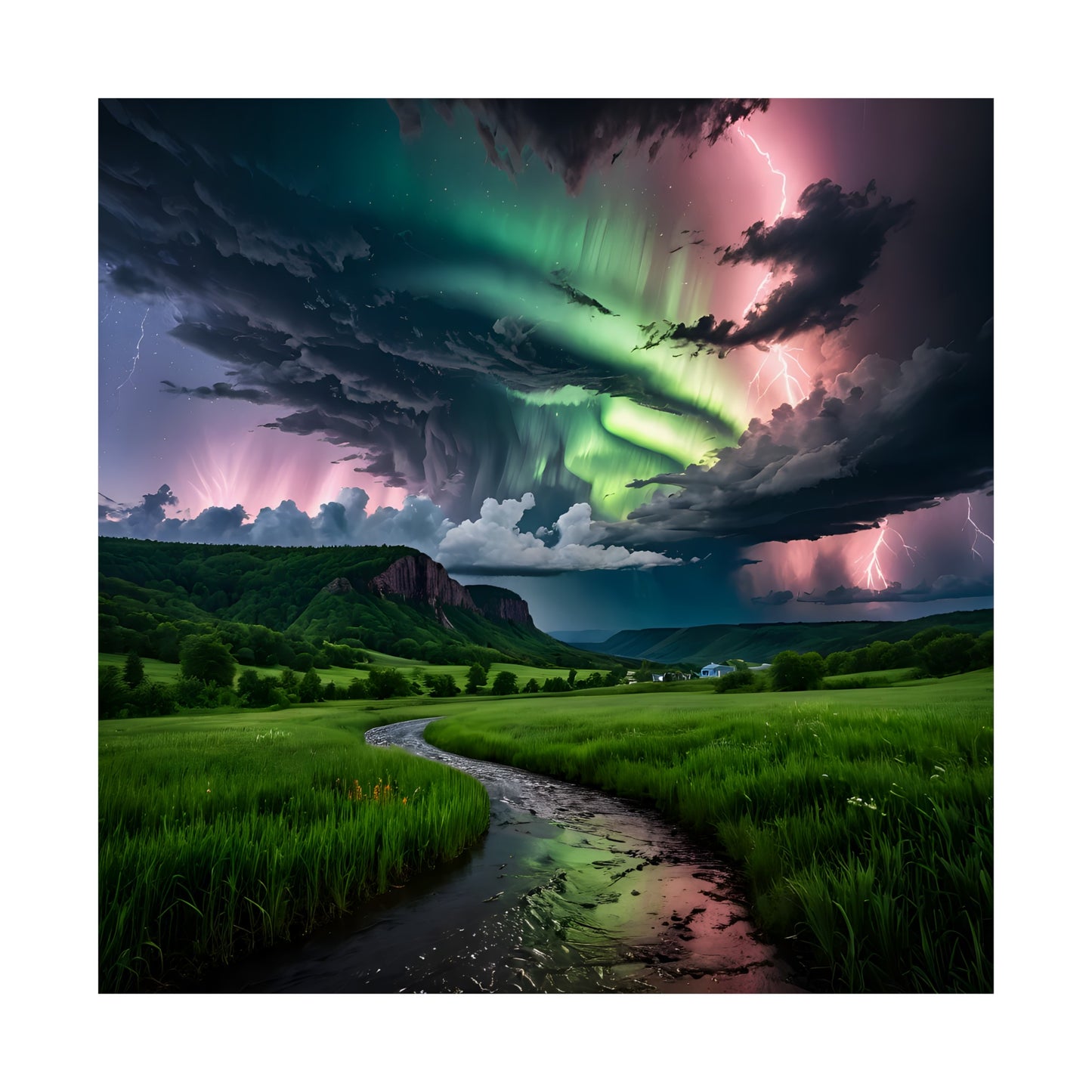 Neon Shelf cloud Matte Vertical Posters