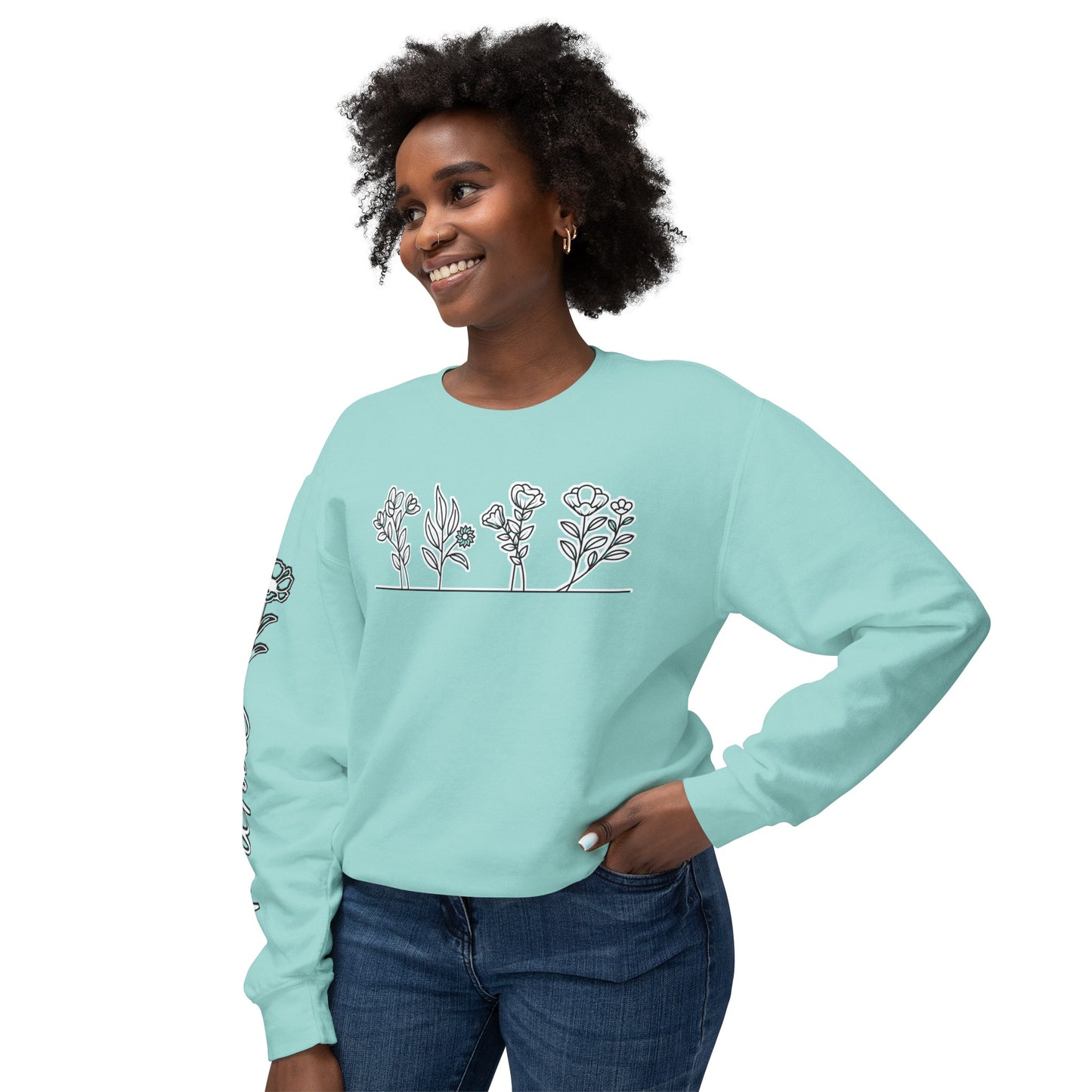 Wildflower Mama Unisex Lightweight Crewneck Sweatshirt