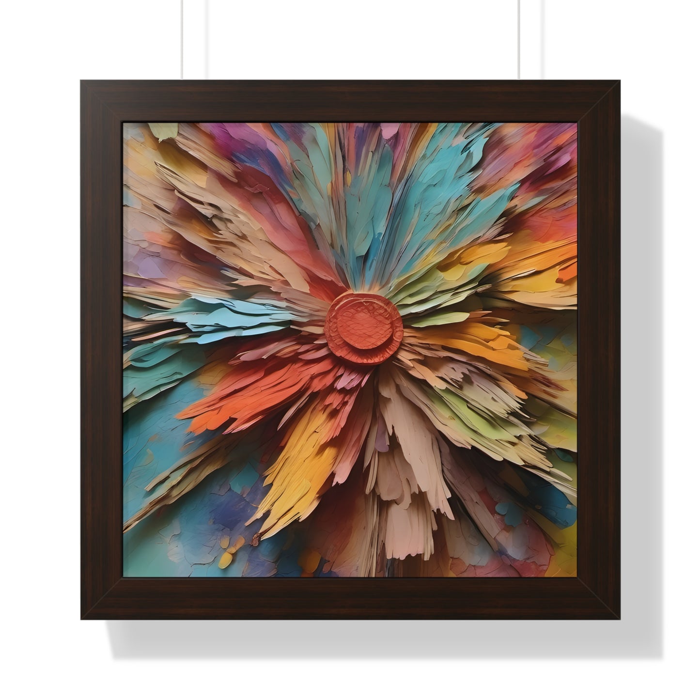 Paper flowers pastel 5 Framed Vertical Poster