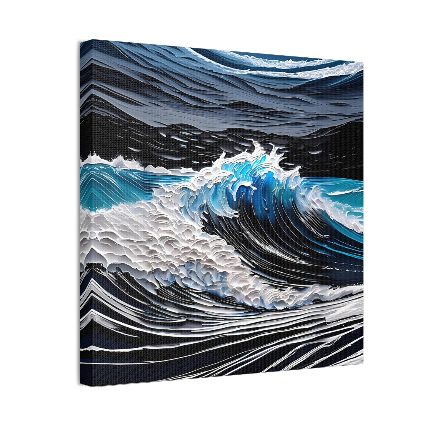 Textured Wave Canvas Stretched, 0.75"