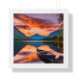 Canoe with a Veiw Framed Vertical Poster