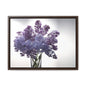 Vase of glass lilacs framed Canvas Gallery Wraps