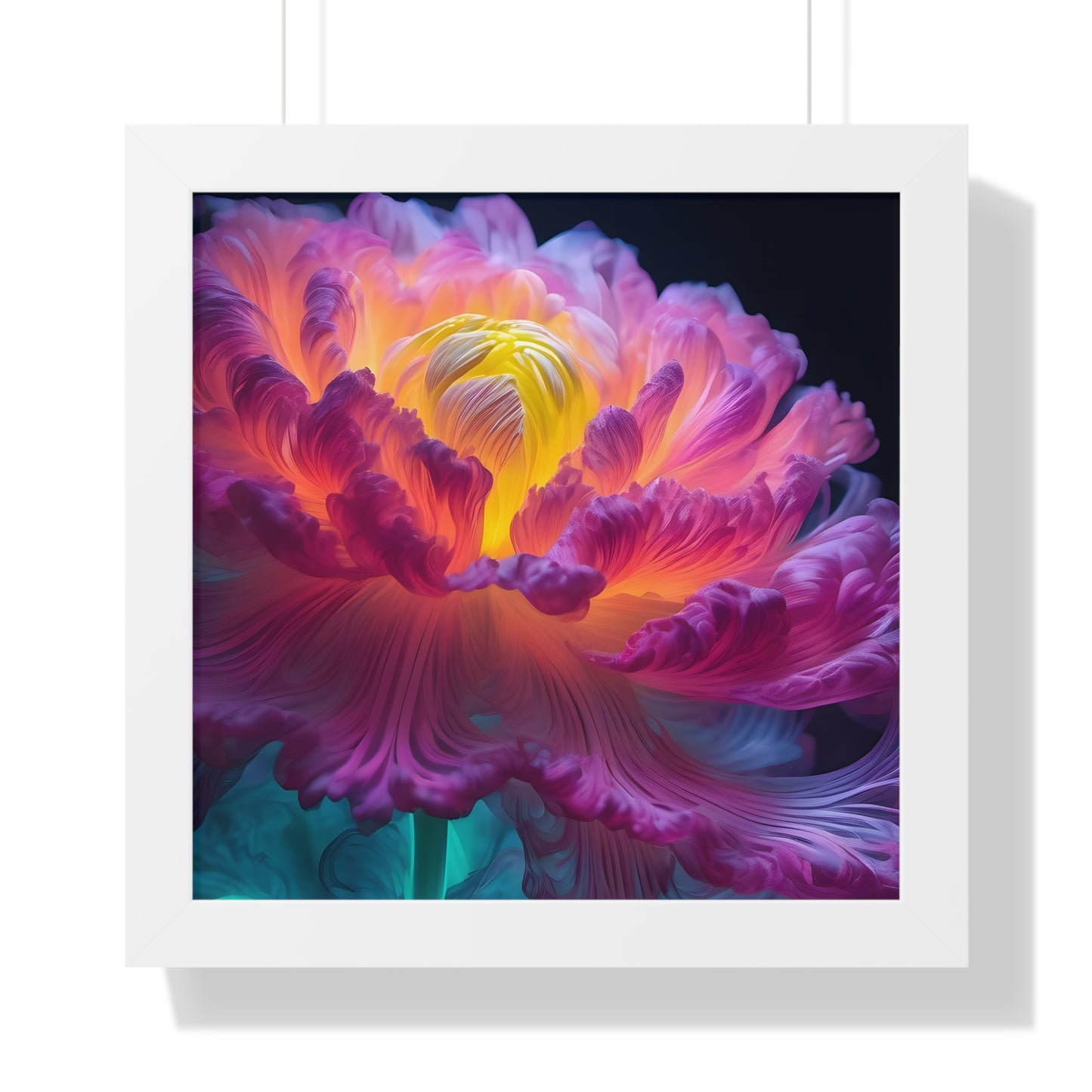 Smokey Peony Framed Vertical Poster