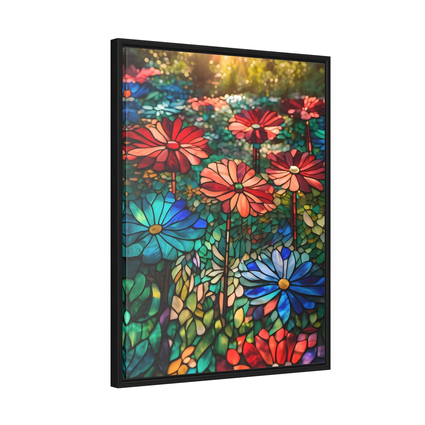 Stained glass garden Gallery Canvas Wraps, Vertical Frame