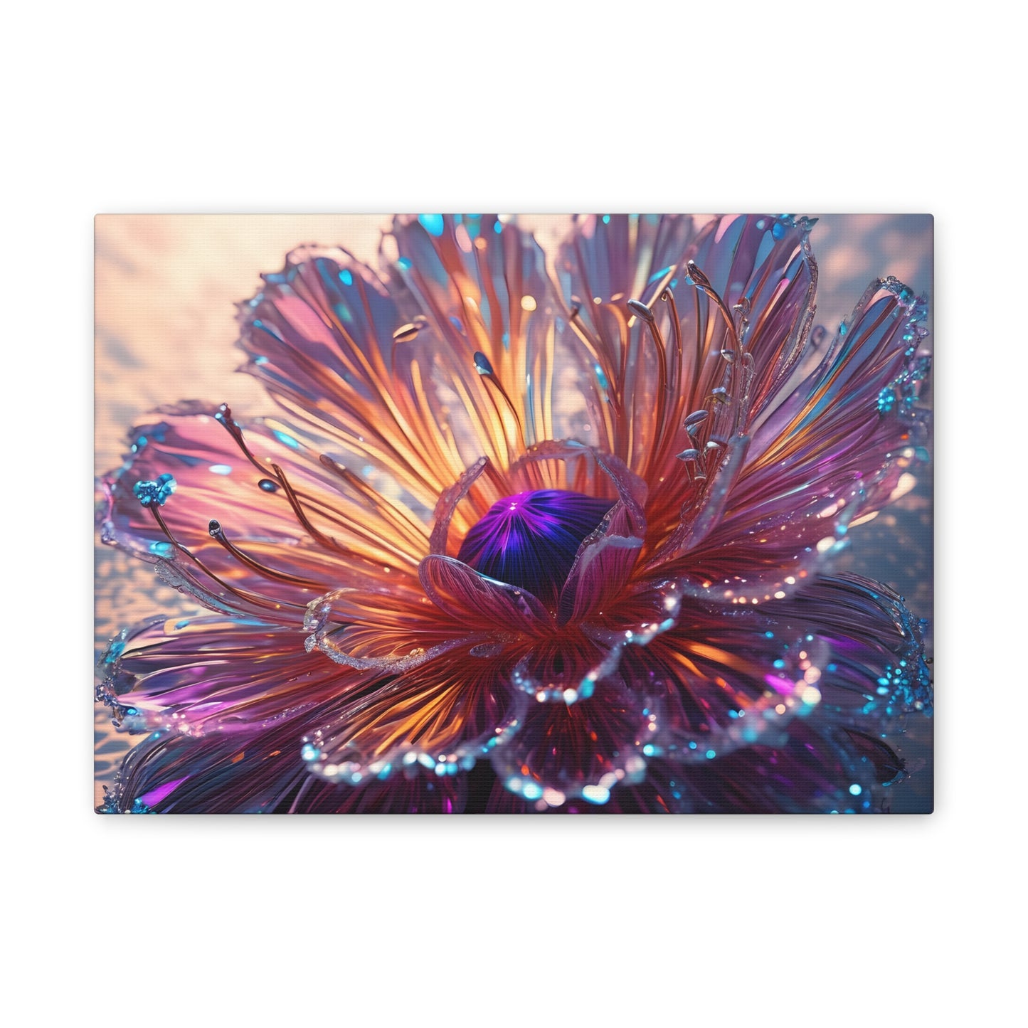 Fiber optic flower 2 Canvas Stretched, 0.75"