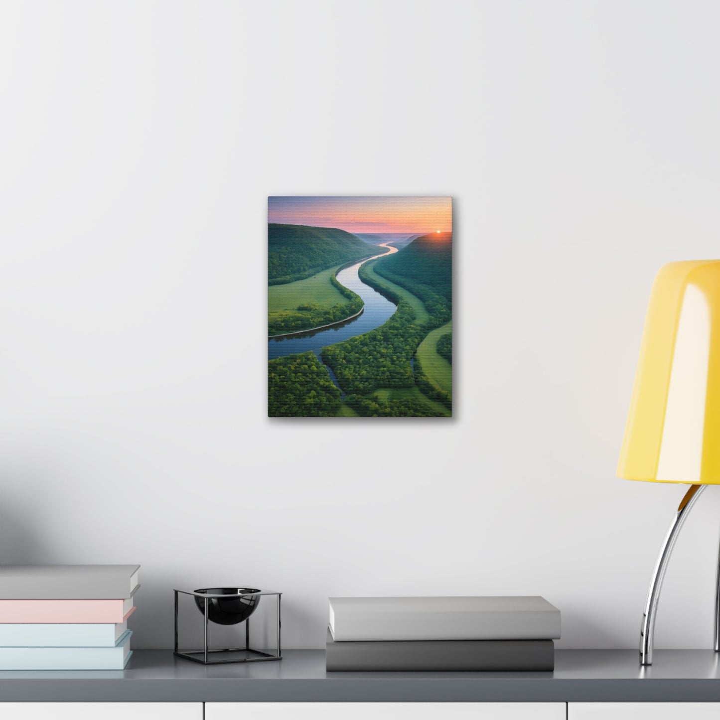 Mississippi River Valley Canvas Stretched, 0.75"